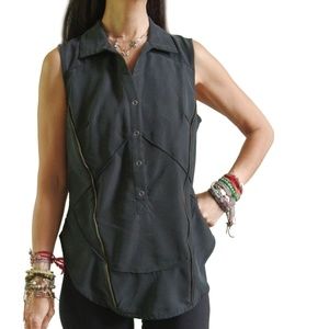 Ronen Chen Reverse high Low zipper style